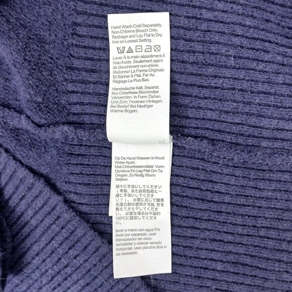 J. Crew Puff-Sleeve Balloon Sleeve Crewneck Purple Sweater in Supersoft Yarn NWT - Picture 9 of 9